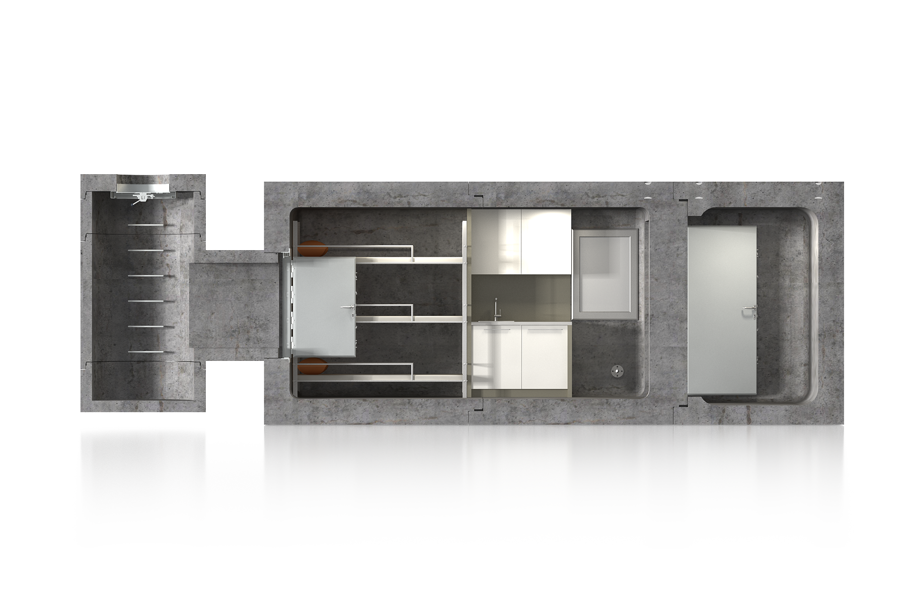 Modular Shelter_S_wiz_PP_przekroj bok A2